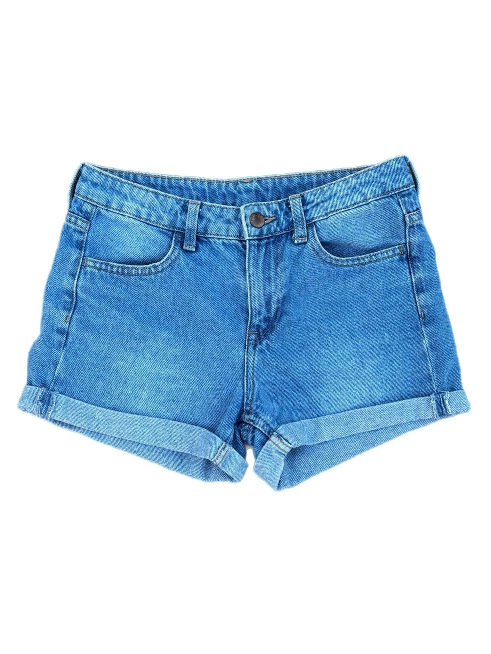 H&M | Mid Rise Cuffed Denim Jean Shorts